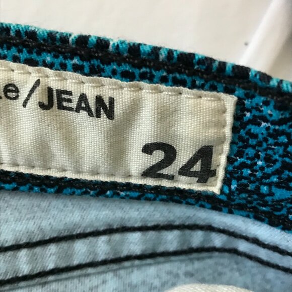 Rag & Bone Legging Jeans Women 24 Blue Tweed Print Mid Rise Pockets Slimming - Picture 5 of 14